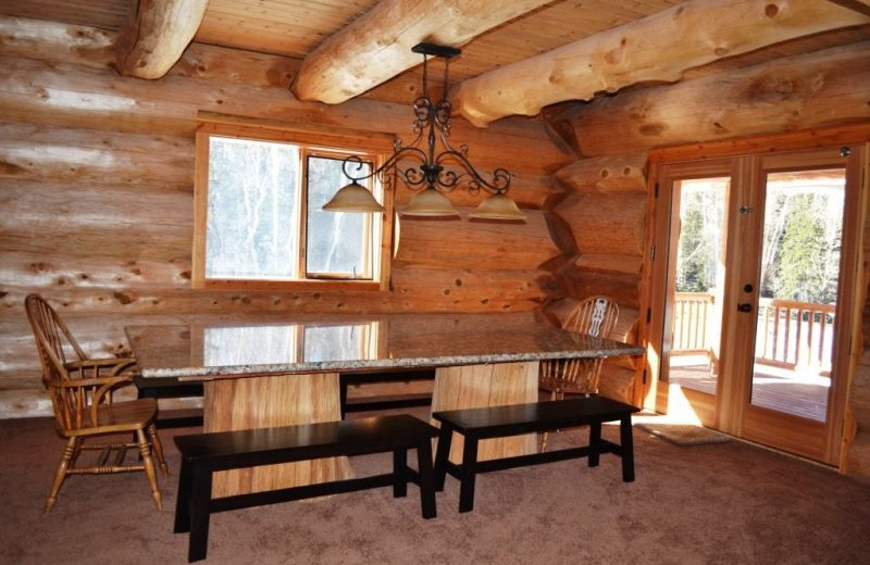 Dining room at Brian Head Vacation Rentals.