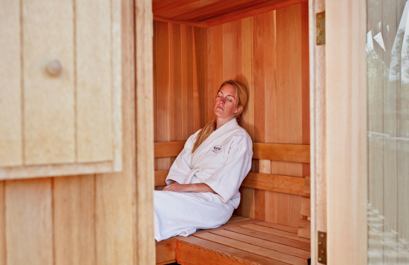 Spa sauna at Goosewing Ranch.