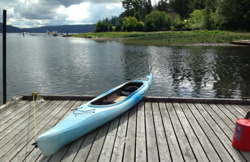 Dock view at Hood Canal Cottages.