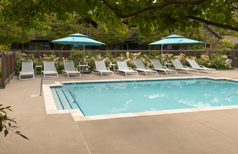 Outdoor pool at Senza Hotel.