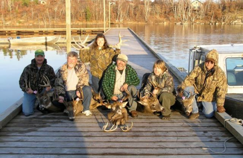 Deer hunting at Rex Tolton's Miles Bay Camp.