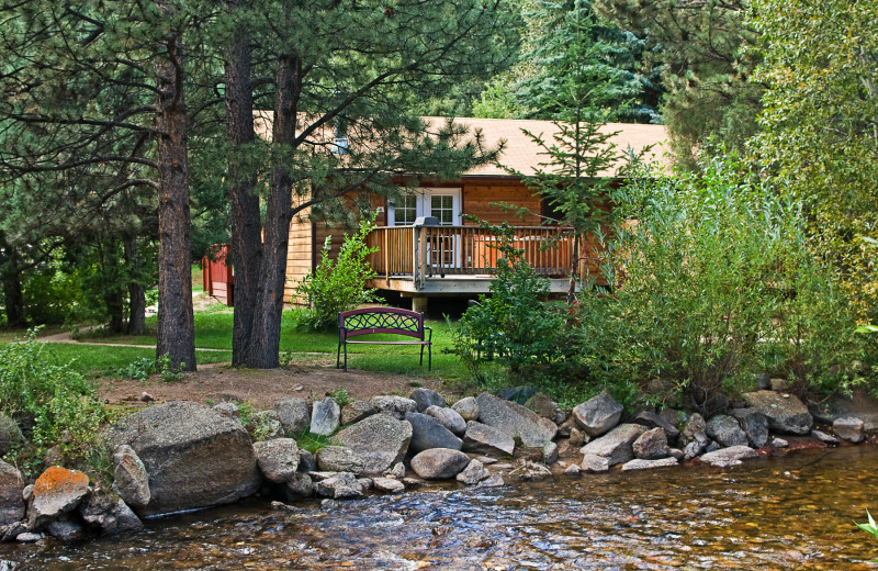 Cabin exterior at Streamside on Fall River.