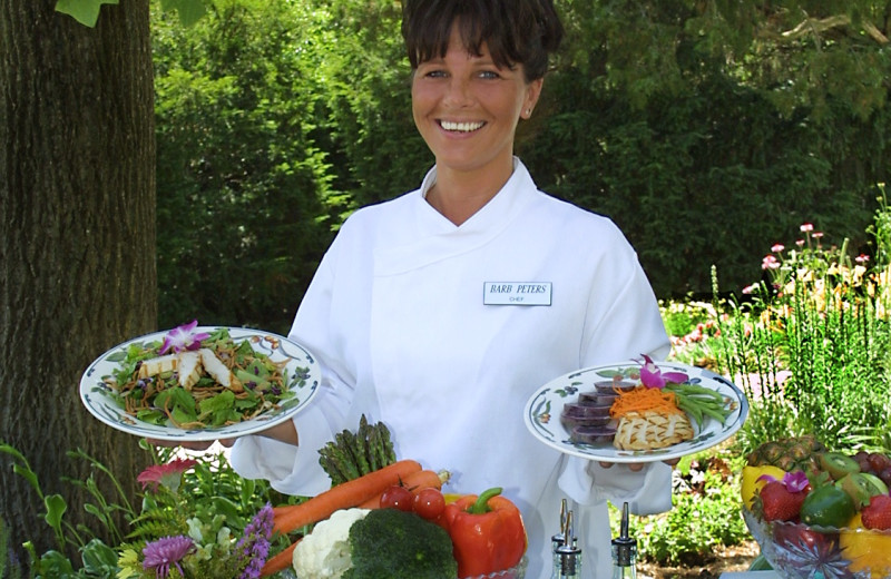 Healthy food prepared at Heartland Spa & Fitness Resort.