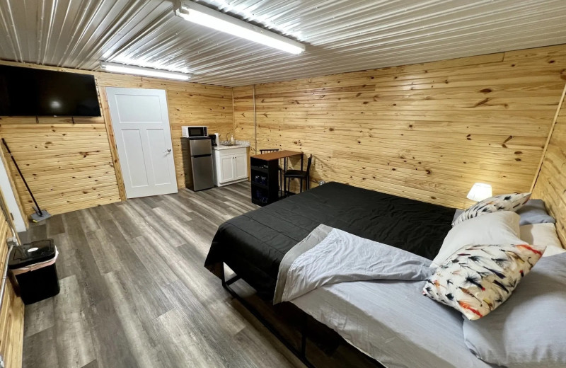 Cabin interior at Copper John's Resort.