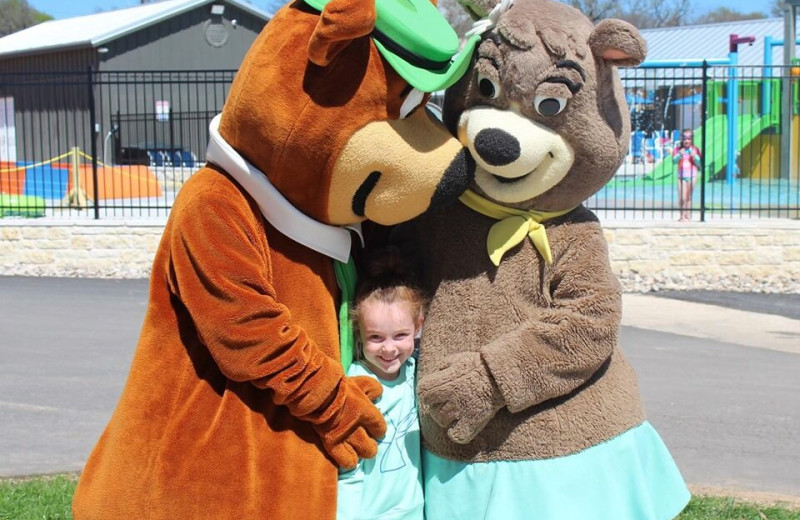 Park mascots at Yogi Bear's Jellystone Park™ Guadalupe River.