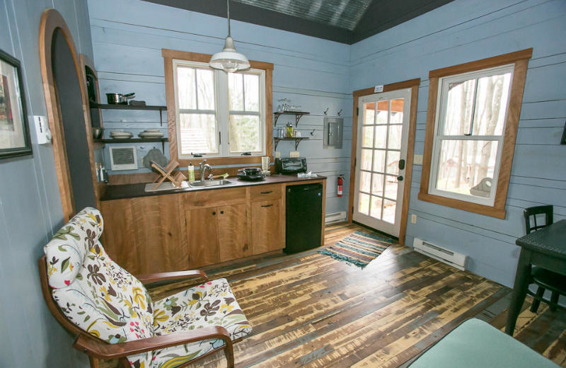 Tiny house kitchen at Blue Moon Rising.