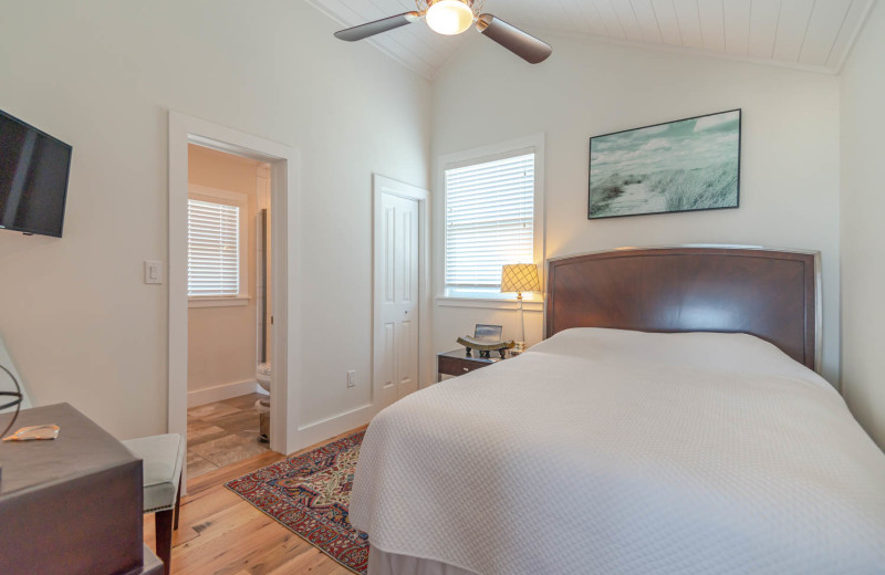 Rental bedroom at Joe Lamb Jr. & Associates Vacation Rentals.