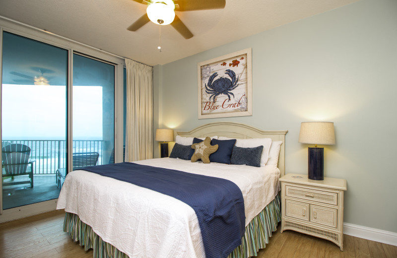 Rental bedroom at Paradise Gulf Properties.