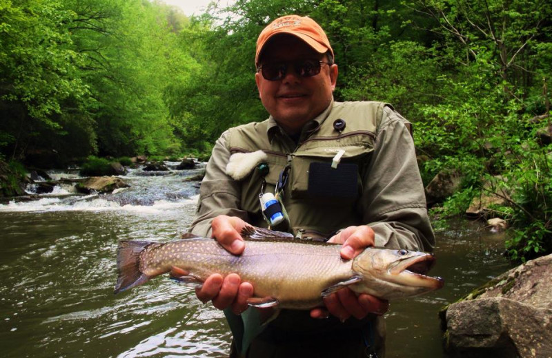 Fishing at Great Smokys Cabin Rentals.