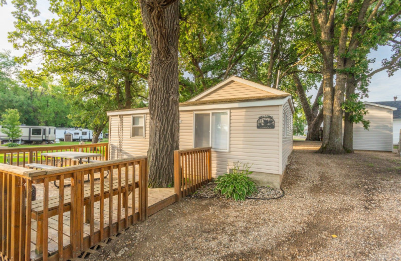 Cabin exterior at Barrett Lake Resort.