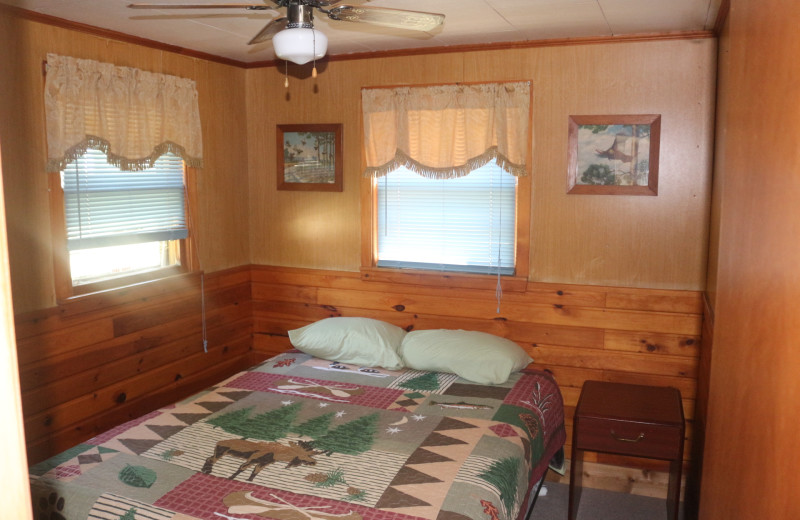 Cabin bedroom at Four Seasons Resort.