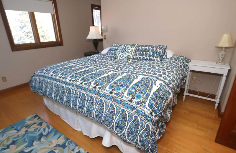 Rental bedroom at Stowe Country Homes.