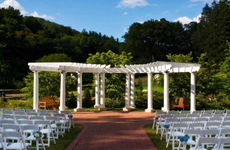 Wedding ceremony at The Homestead.