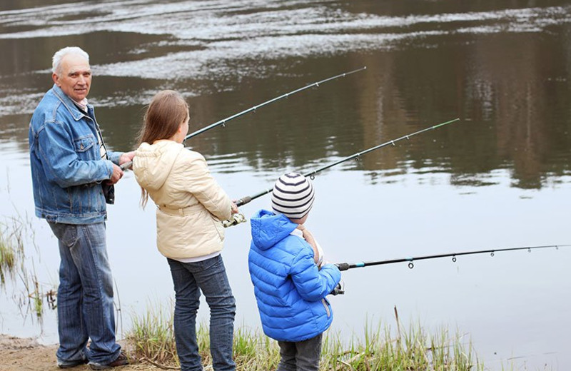 Fishing at River Canyon Retreat.