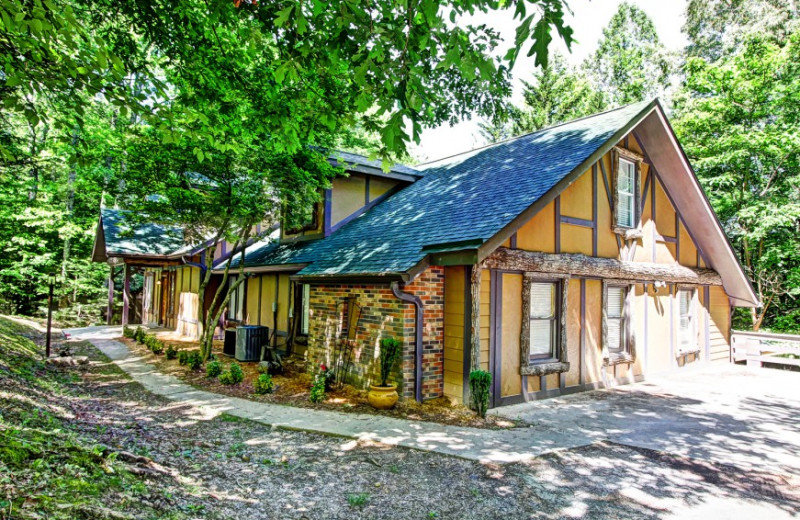 Rental exterior at Auntie Belham's Cabin Rentals.