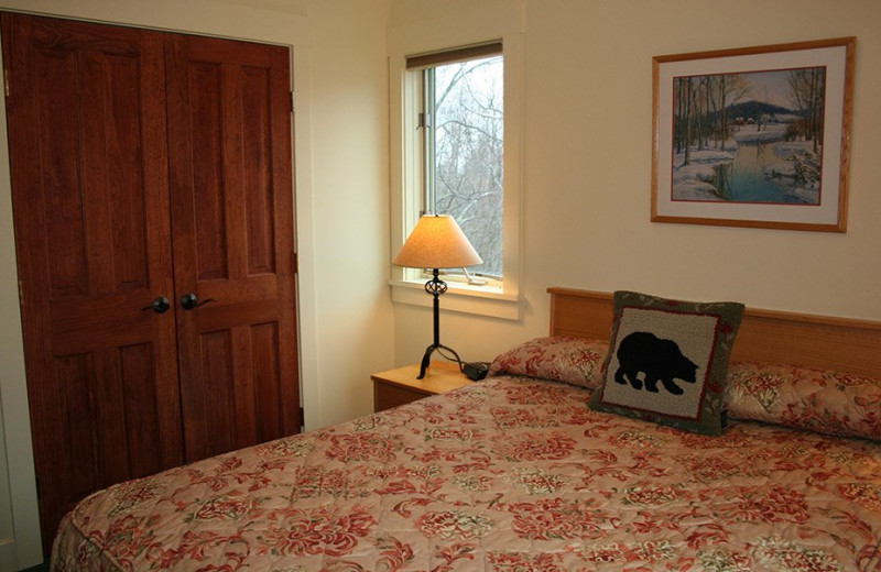 Rental bedroom at Stowe Vacation Rentals & Property Management.