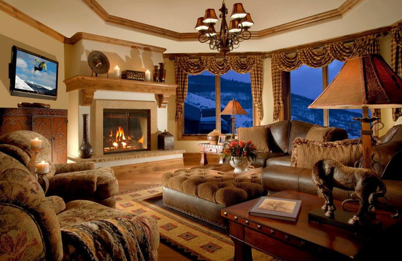 Guest living room at Arrabelle at Vail Square.