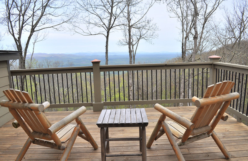 Deck view at Mountain Vista Rentals.