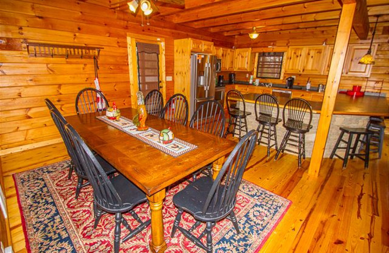 Rental kitchen at Cobbly Nob Rentals.