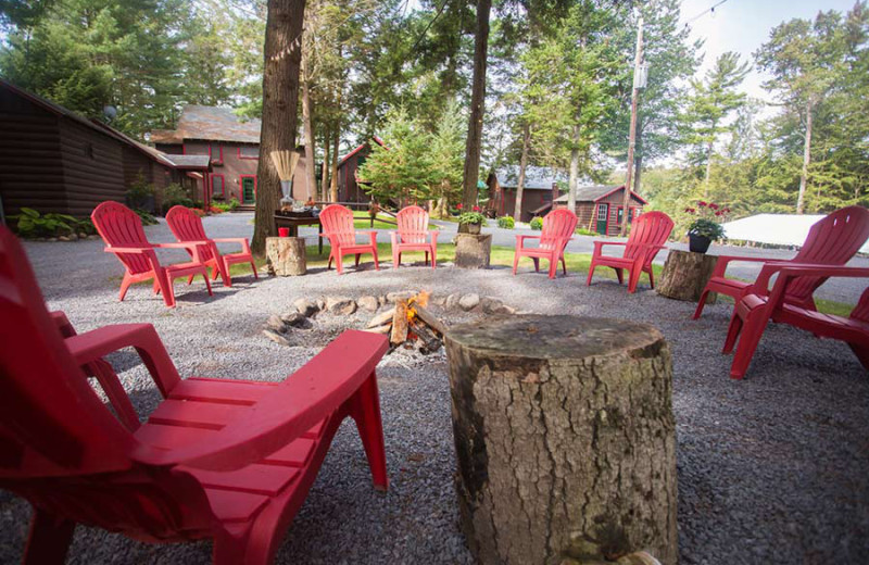 Fire pit at White Lake Lodges.