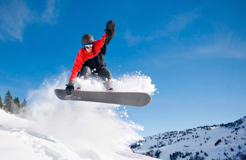 Snowboarding at Family Time Vacation Rentals.