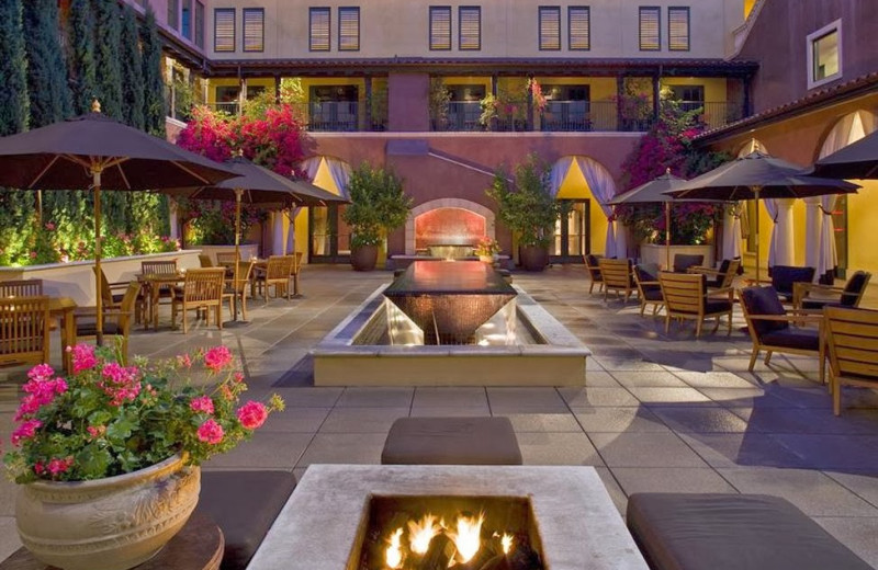 Outdoor patio at Hotel Valencia Santana Row.
