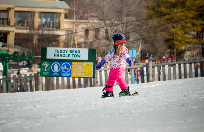 Snowboarding at Hockley Valley.