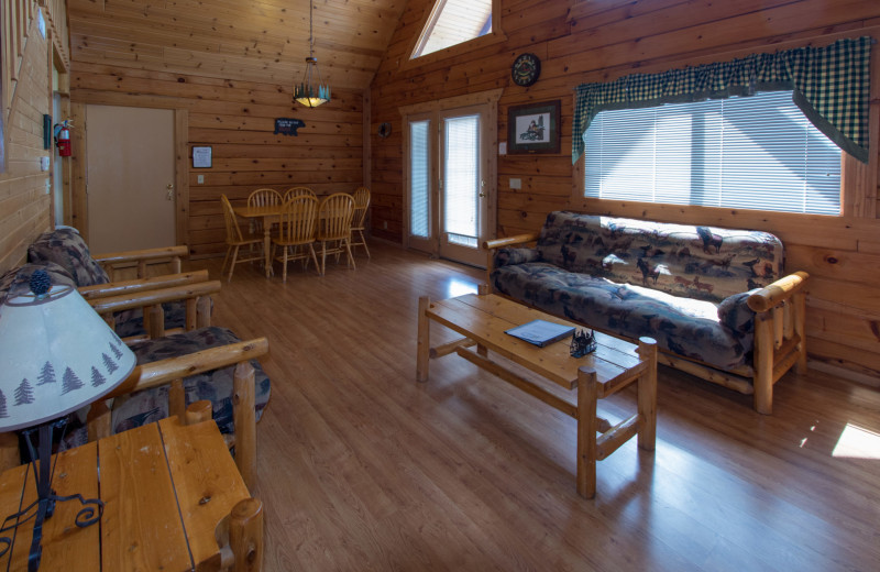 Guest living room at Warrens Lodging.