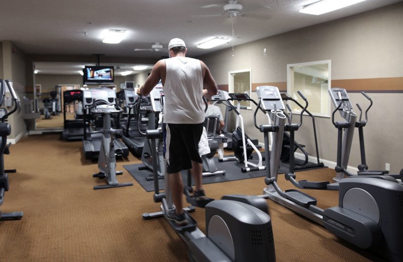 Fitness room at Berlin Hotel & Suites.
