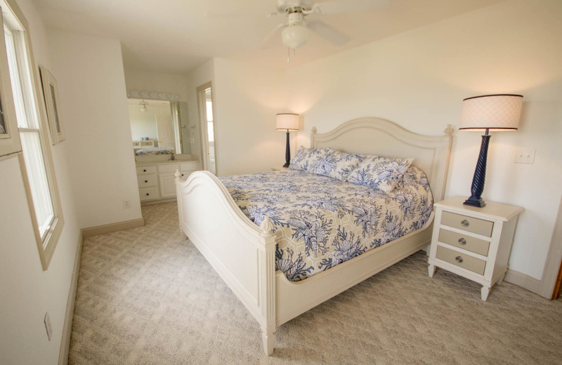 Rental bedroom at Beach Realty & Construction.