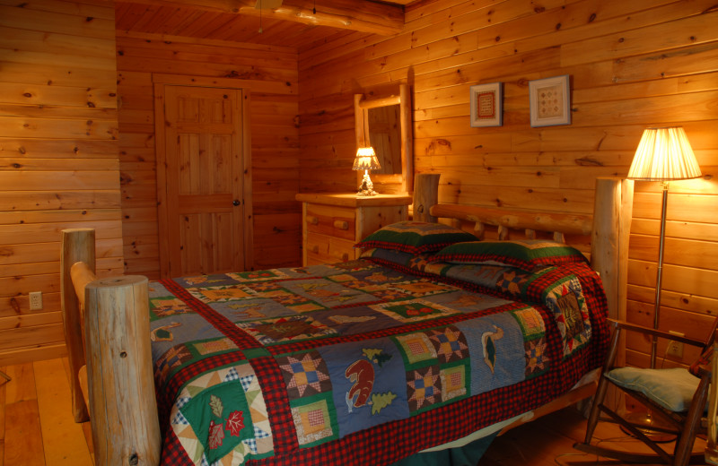 Cabin bedroom at Buckhorn on Caribou.