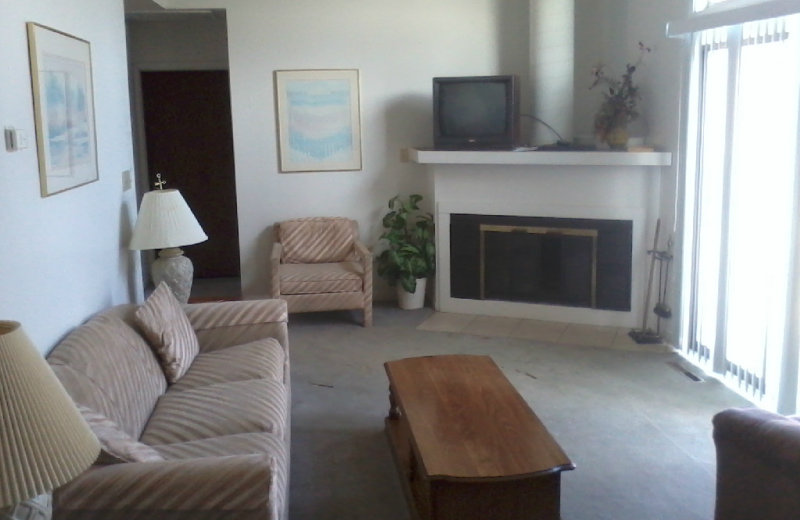 Cabin living room at Runaway II Resort.