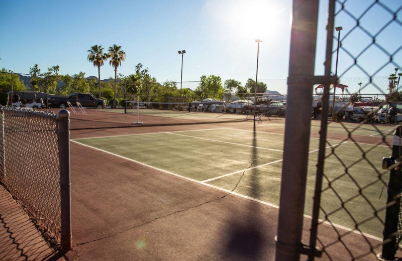 Tennis court at Havasu Springs Resort.
