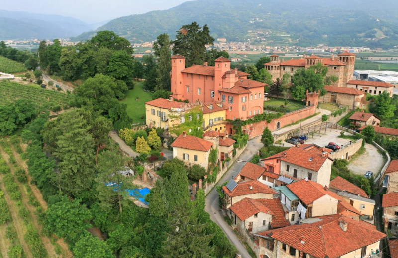 Aerial view of Castello Rosso.