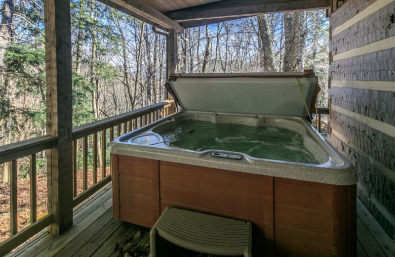 Rental hot tub at Foscoe Rentals.