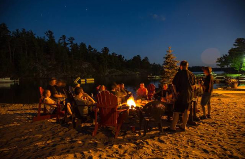 Bonfire at Pleasant Cove Resort.