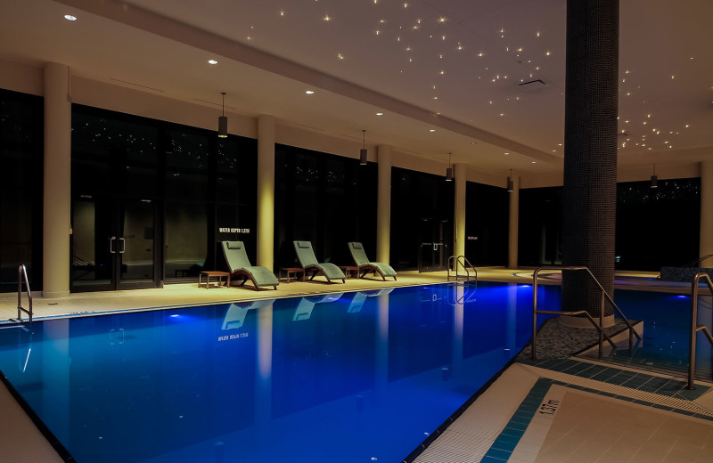 Indoor pool at Sparkling Hill Resort.