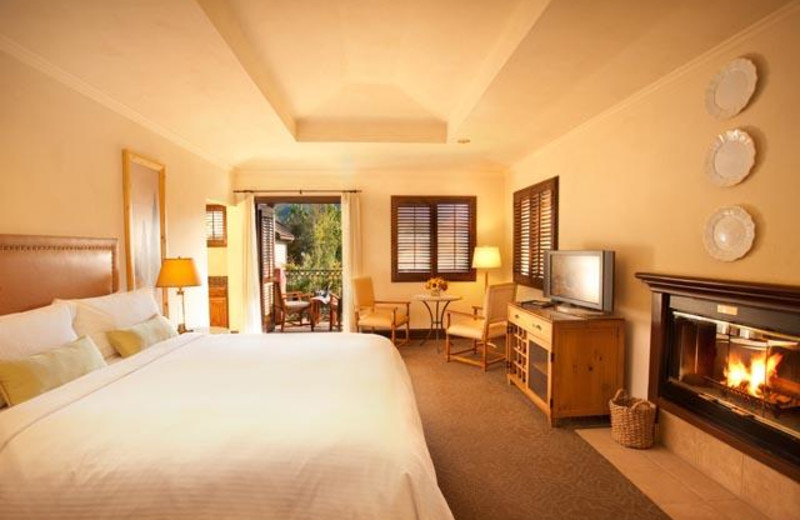Guest room at Villagio Inn and Spa.