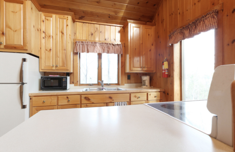 Cabin kitchen at YMCA Camp Du Nord.