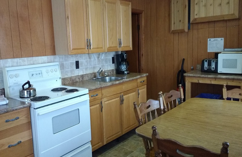 Cabin kitchen at Sandy Lane Resort.