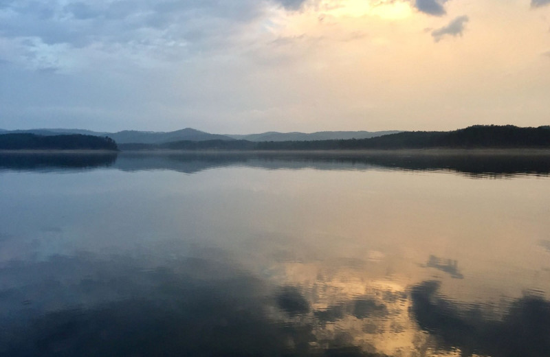Lake near White Glove Luxury Cabins.