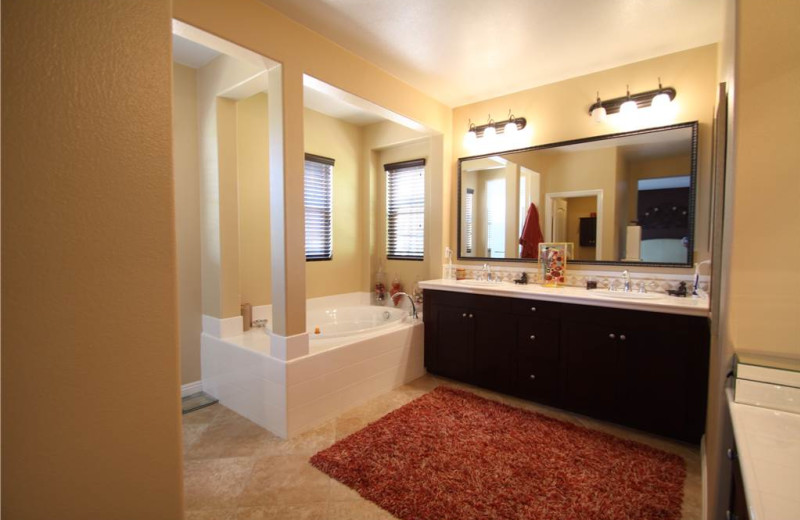 Rental bathroom at Vacation Rentals by McLain Properties.