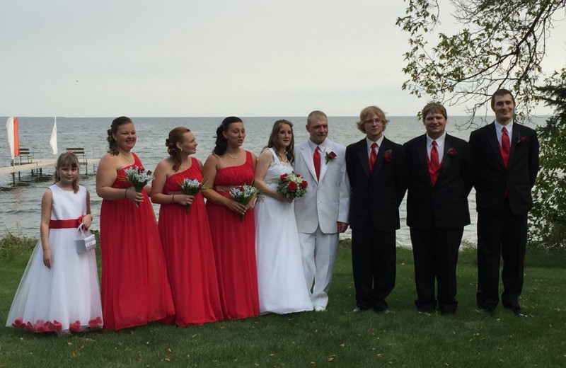 Wedding party at The Red Door Resort.