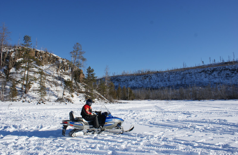 Snowmobiling at Park Point Resort.