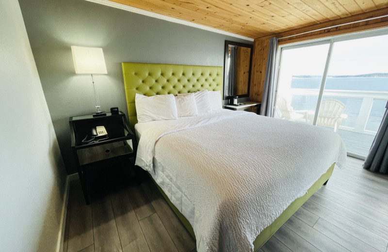 Guest room at Tides Inn.