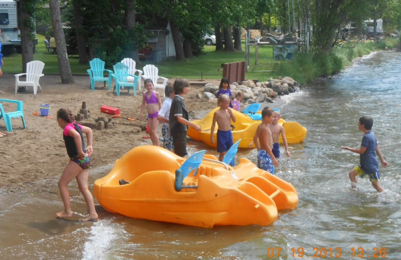 Water activities at Train Bell Resort.