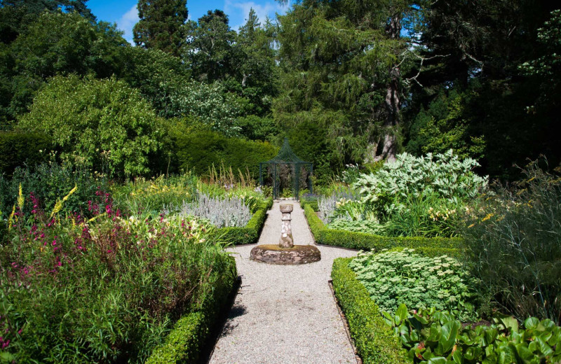 Castle garden at Luxury Castle Hire.