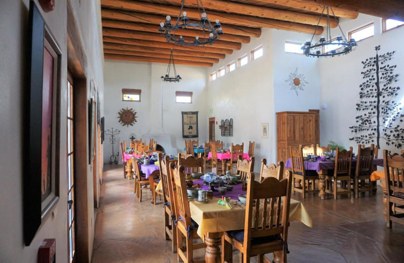 Dining at Casa Benavides Bed