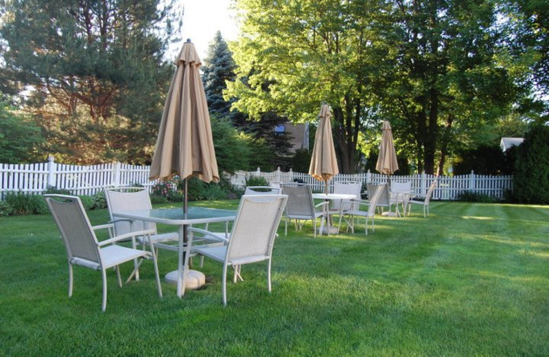 Patio at Sea Rose Suites.