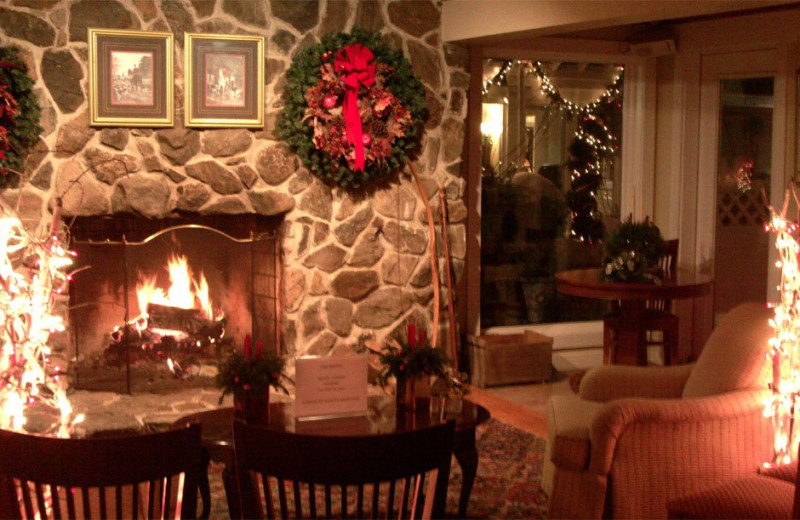 Holiday decor at The Meadowmere Resort.